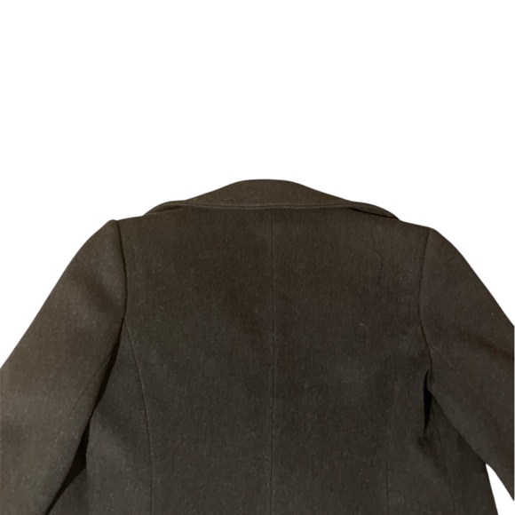 Wilfred Dark Mocha Brown Wool Cashmere Double-Breasted Pea Coat - Picture 7 of 11